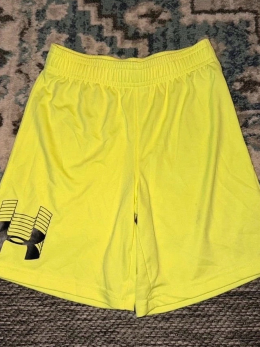 Boys Neon Yellow Athletic Shorts